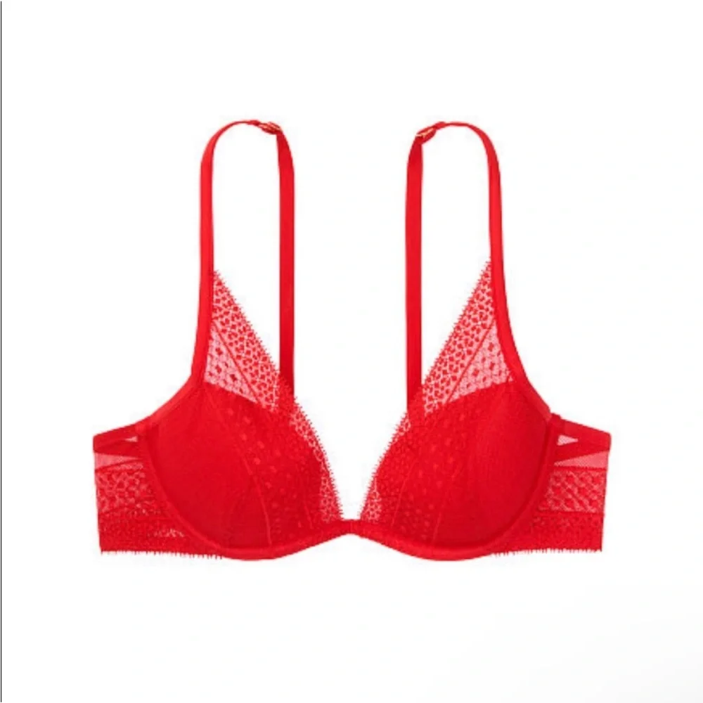VINTAGE Y2K! NWOT Incredible by VS Victoria’s Secret Mesh Lace Plunge Bra, 32F